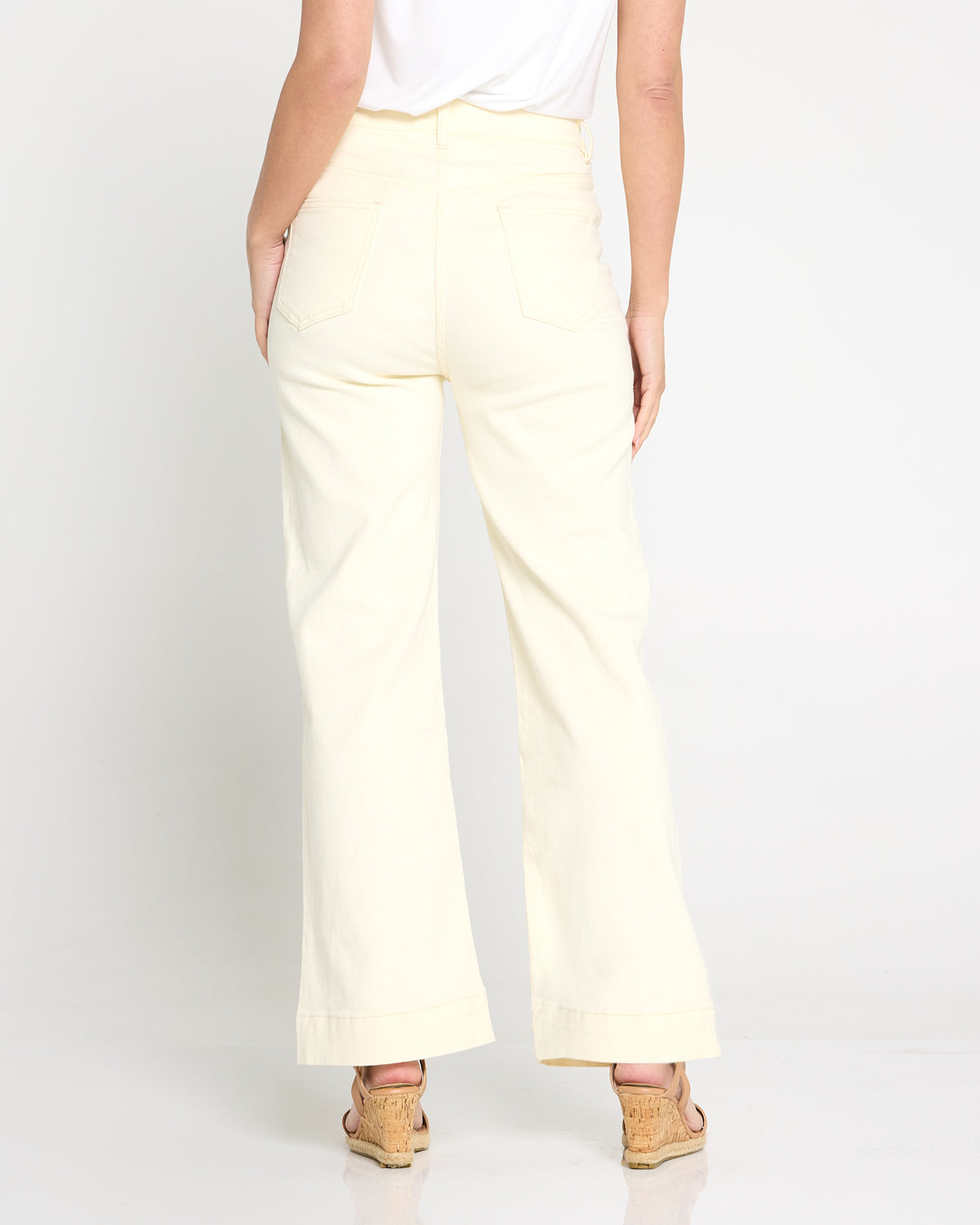 Cher Wide Leg Jeans - Butter Yellow