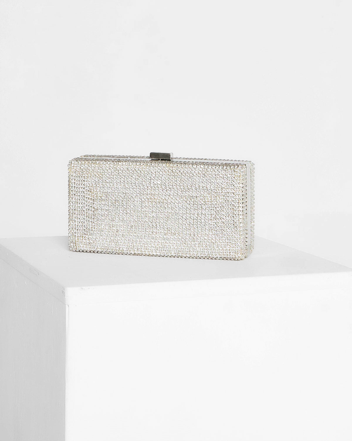 Anika Box Clutch - Silver
