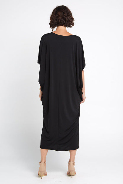 Long Cocoon Dress - Black
