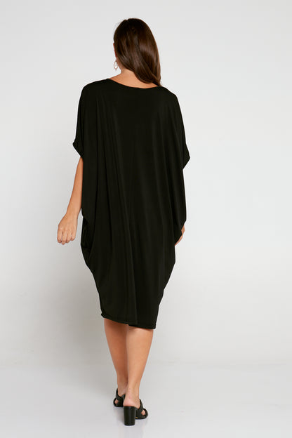 Short Cocoon Dress - Black