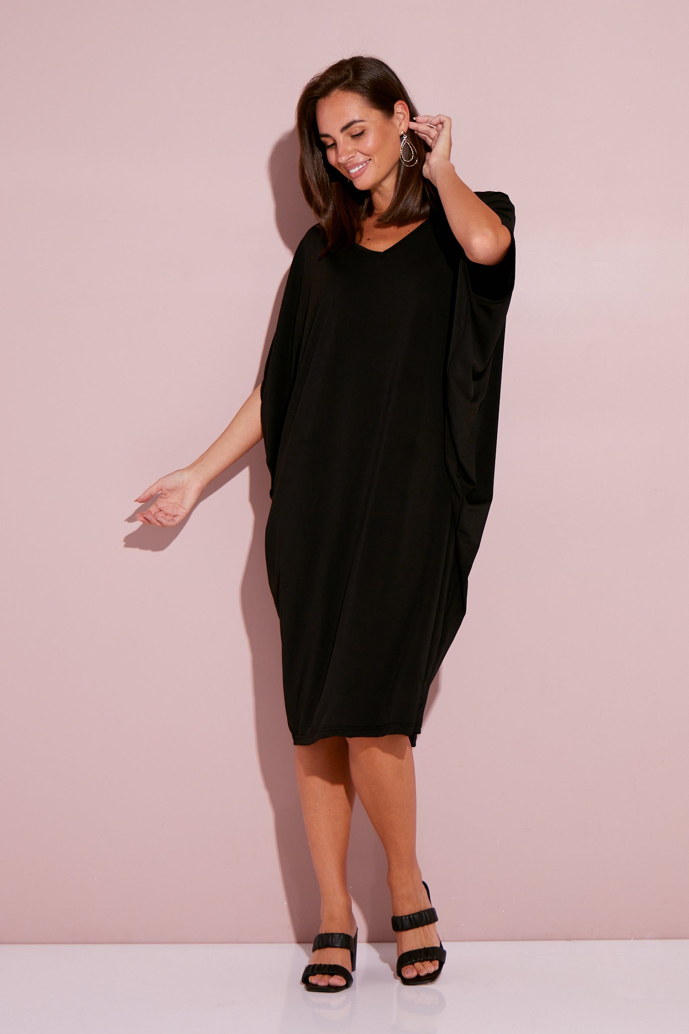 Short Cocoon Dress - Black