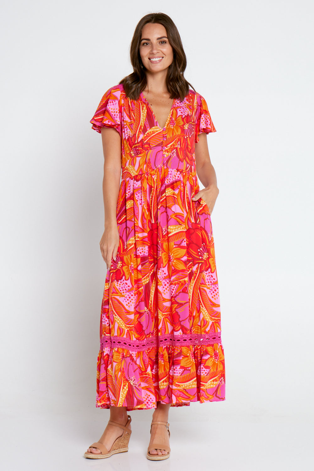 Coralie Maxi Dress - Sunset Floral