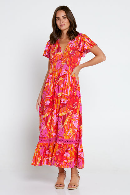 Coralie Maxi Dress - Sunset Floral