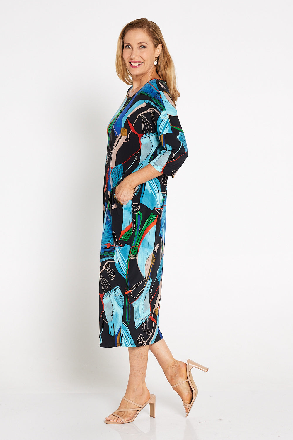 Corinne Midi Dress - Artist Print