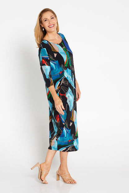 Corinne Midi Dress - Artist Print