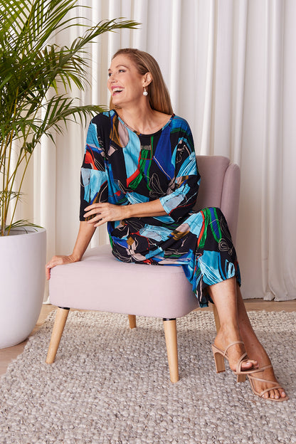 Corinne Midi Dress - Artist Print