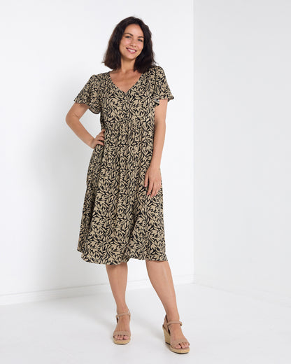 Cornwall Dress - Olive Leaf