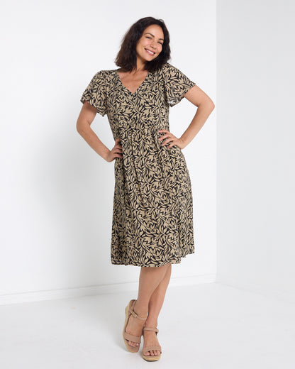 Cornwall Petite Dress - Olive Leaf