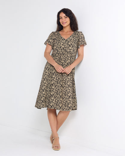 Cornwall Petite Dress - Olive Leaf