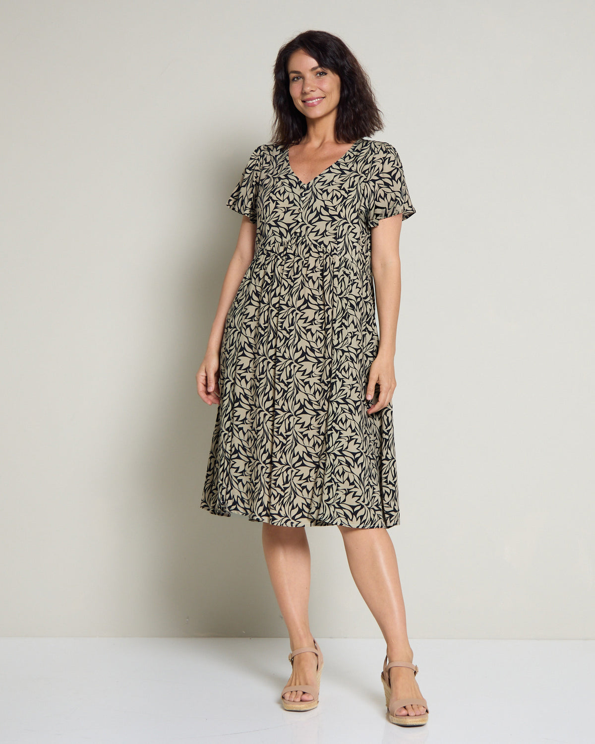 Cornwall Petite Dress - Olive Leaf