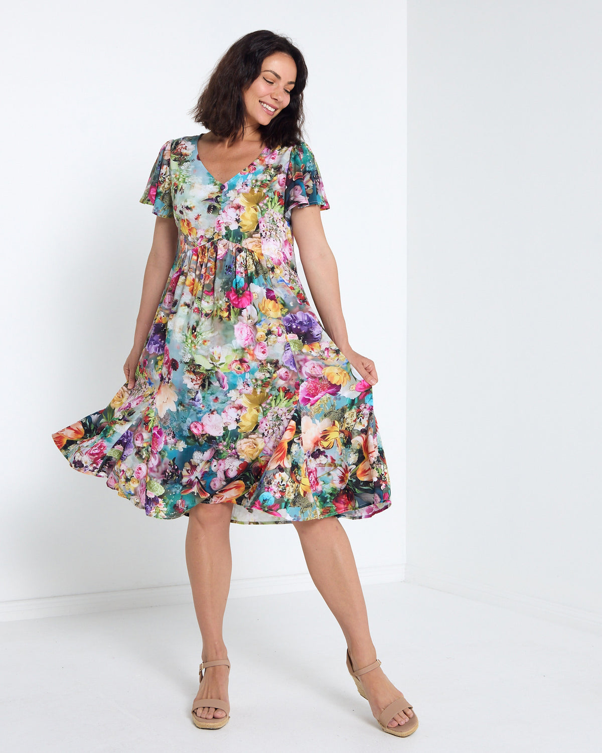 Cornwall Petite Dress - Secret Garden