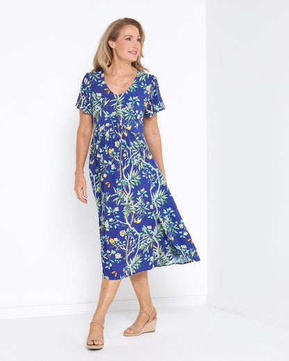 Cornwall Dress - Blue Floral