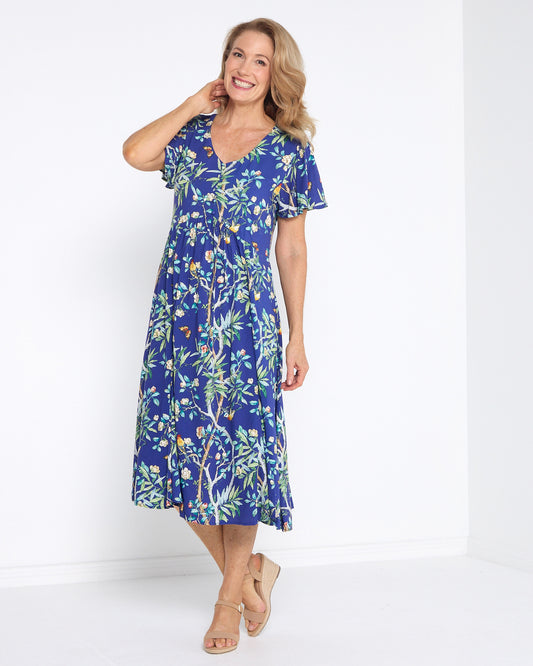 Cornwall Dress - Blue Floral