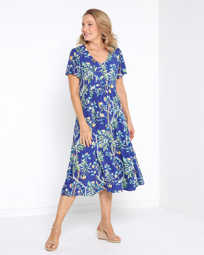 Cornwall Dress - Blue Floral
