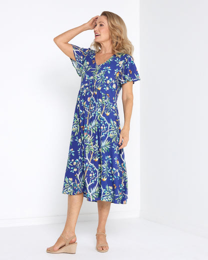 Cornwall Dress - Blue Floral