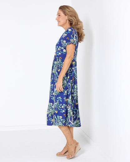 Cornwall Dress - Blue Floral