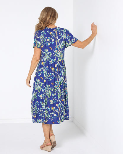 Cornwall Dress - Blue Floral
