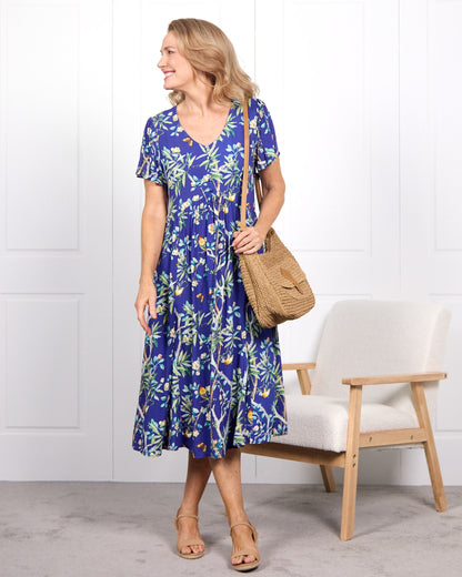 Cornwall Dress - Blue Floral
