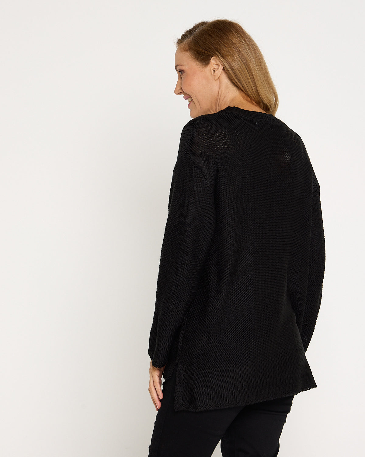 Esme Knit Crew Neck Jumper - Black