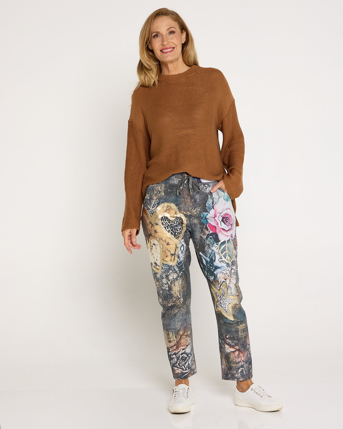 Esme Knit Crew Neck Jumper - Brown