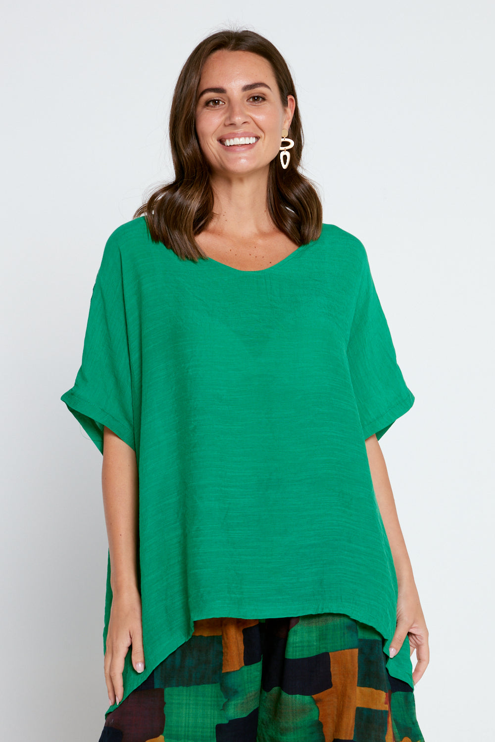 Serena Top - Green | Cotton Village Tops Online – TULIO Fashion