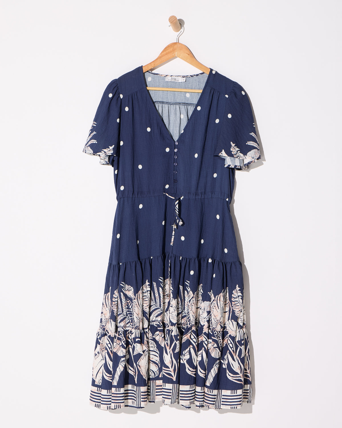 Tiana Petite Dress - Navy Tropical