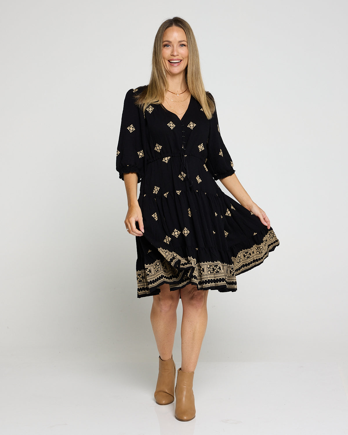 sachin and babi light blue dress Style & Co Petite Cotton Embroidered Dress, Exclusively at Macy's