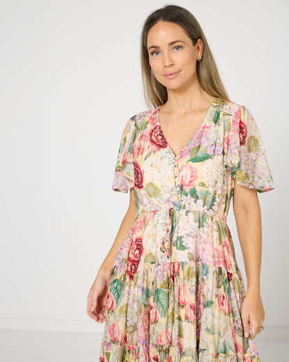 Mila Petite Dress - Golden Rose Garden