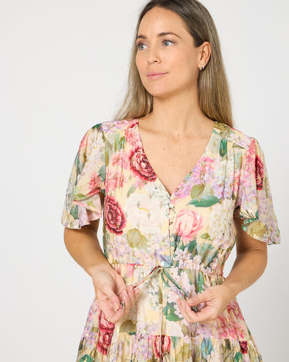 Mila Petite Dress - Golden Rose Garden
