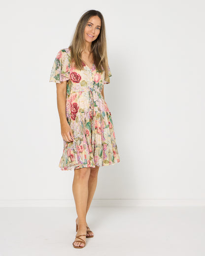 Mila Petite Dress - Golden Rose Garden