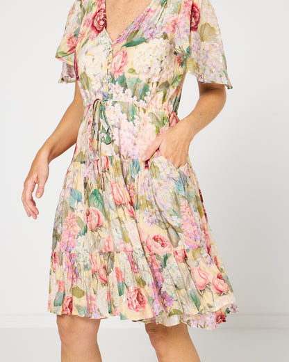 Mila Petite Dress - Golden Rose Garden