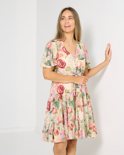 Mila Petite Dress - Golden Rose Garden