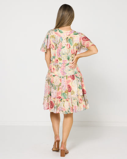 Mila Petite Dress - Golden Rose Garden