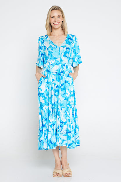 Sherine Dress - Azure Print