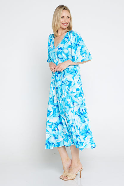 Sherine Dress - Azure Print