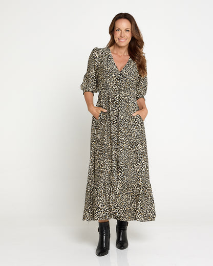 La Fiesta Dress - Leopard Print