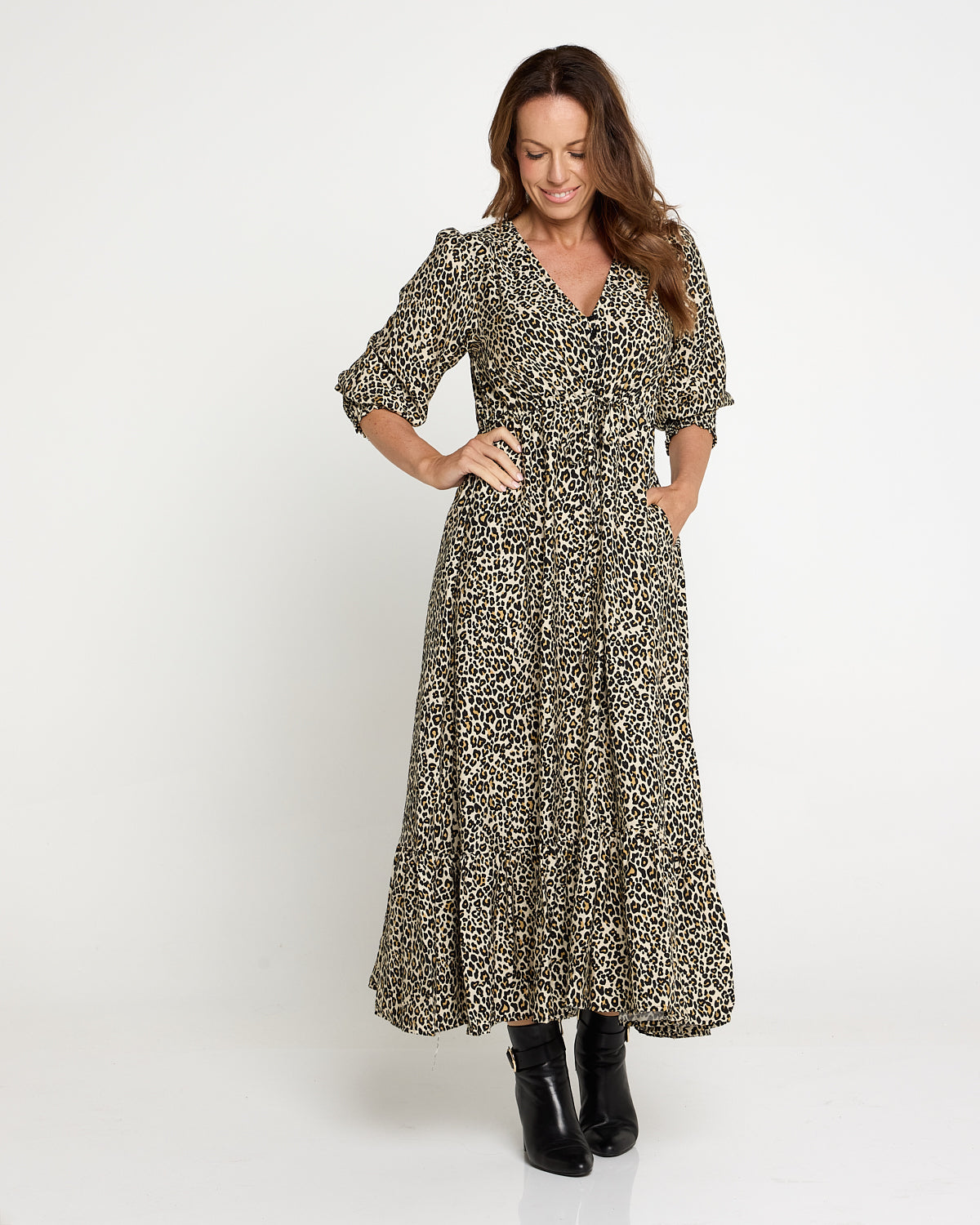 La Fiesta Dress - Leopard Print
