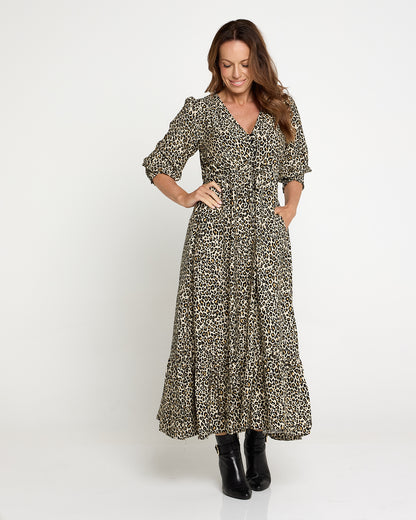 La Fiesta Dress - Leopard Print
