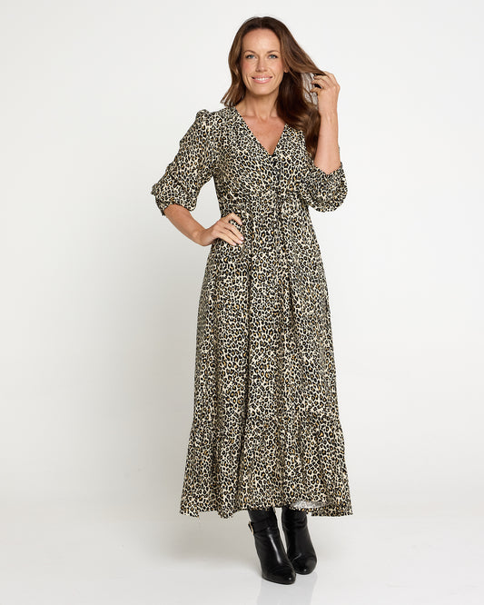 La Fiesta Dress - Leopard Print