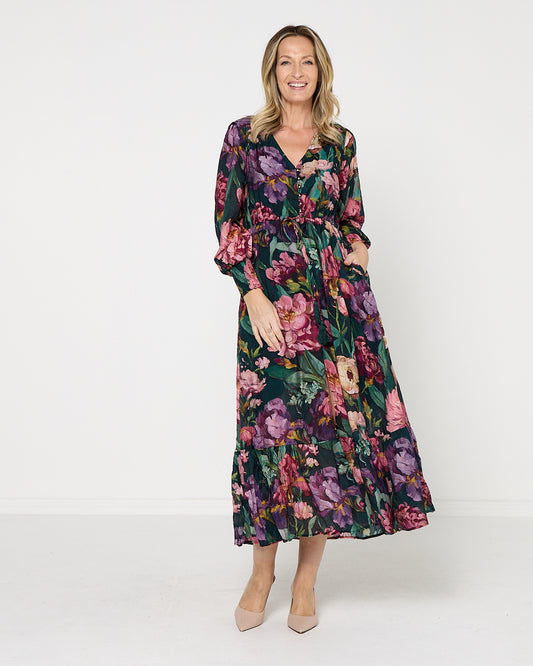 Willow Maxi Dress - Forest Bloom