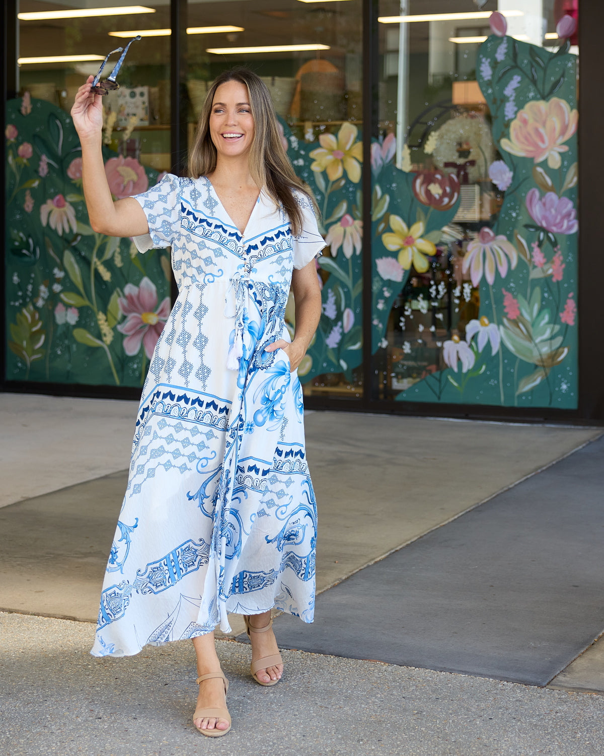 Coletta Dress - Azure Palazzo