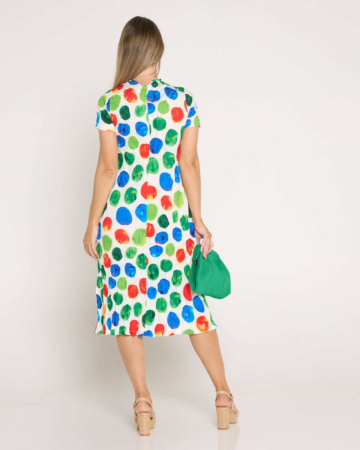 Stella Print Dress - Rainbow Spot