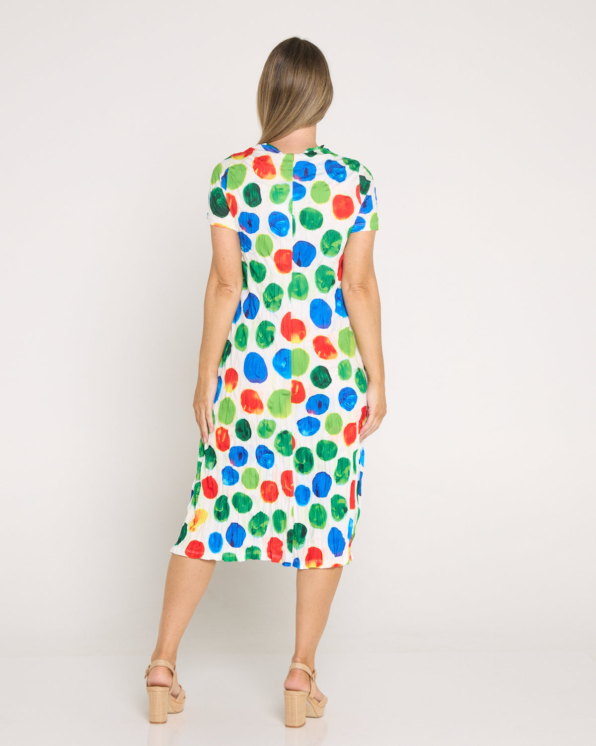 Stella Print Dress - Rainbow Spot