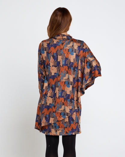 Tova Cape Dress - Autumn Mirage