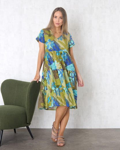 Thalia Dress - Tropical Flowers