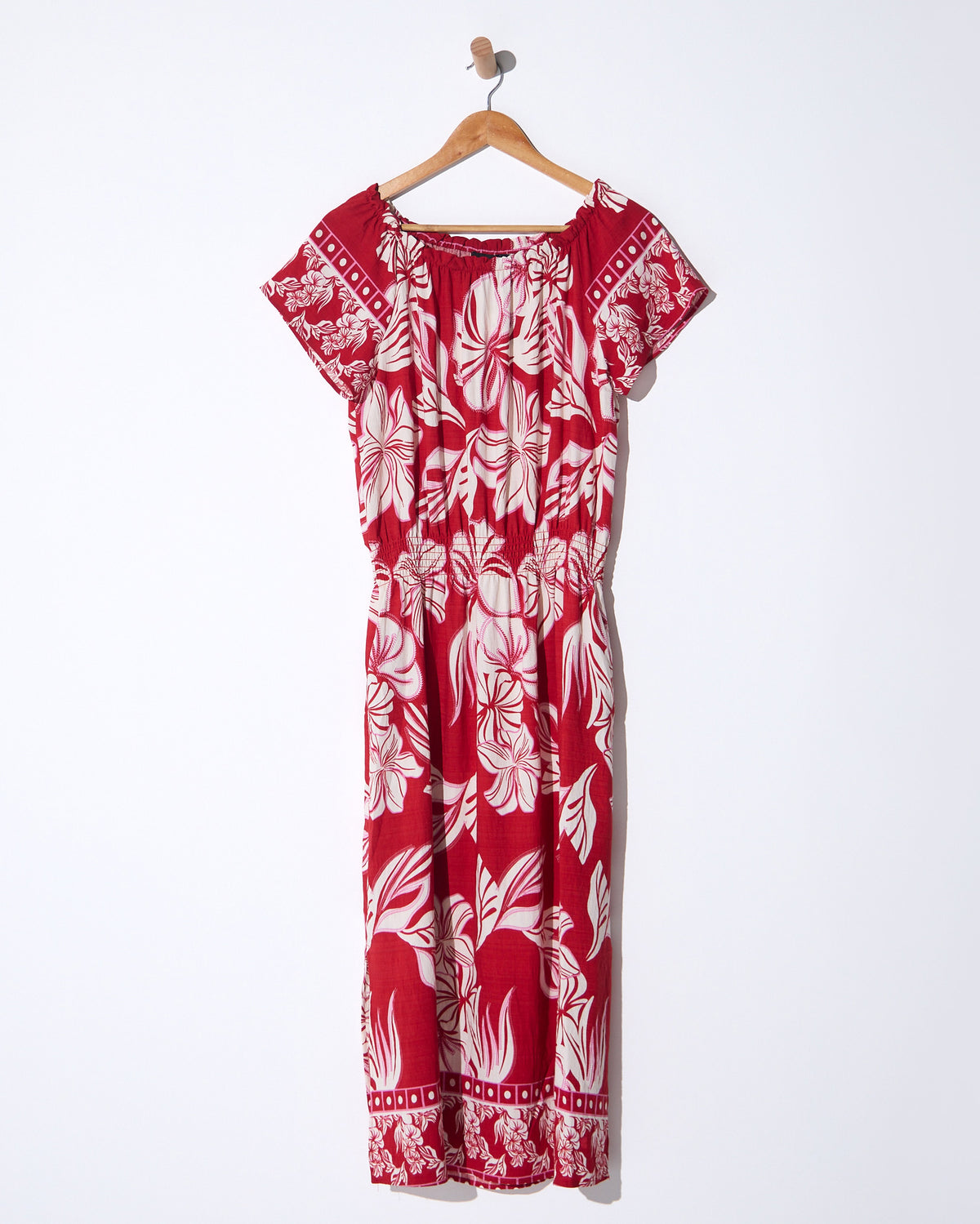 Langston Dress - Crimson Tropics