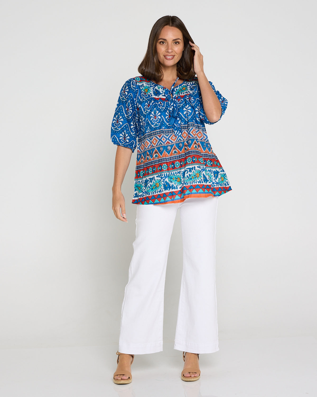 Cher Wide Leg Jeans - White