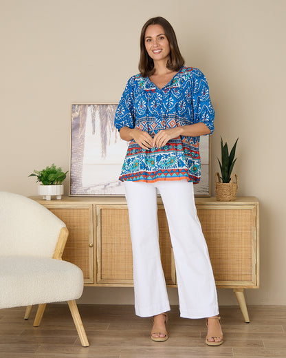 Cher Wide Leg Jeans - White