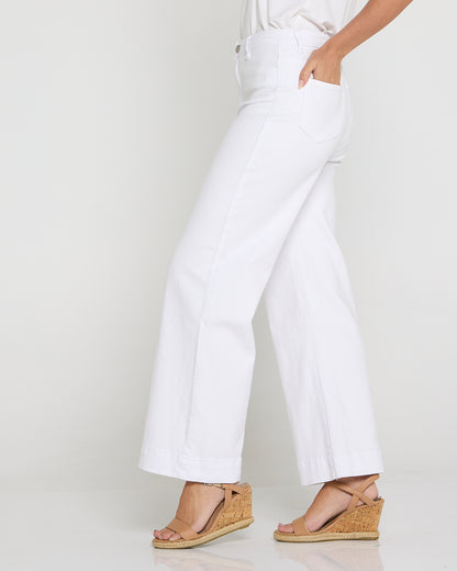 Cher Wide Leg Jeans - White