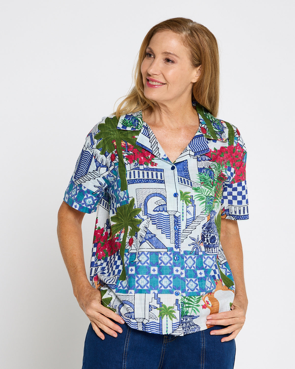 Malibu Top - Greek Island Blue
